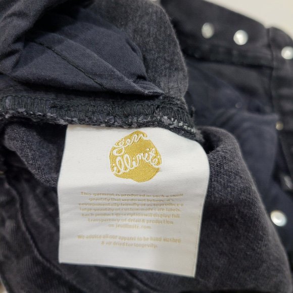 Jeu Illimite Classic High Waist Slim Button Up Jean, Vintage Black Grey - Picture 12 of 12